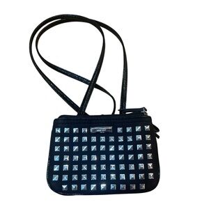 Nine West Black Silver Studded Cross Body Purse